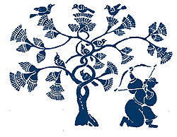Стрелок Хоу И. Птицы, сидящие на дереве фусан, символизируют солнца. Композиция по мотивам рельефов Улянцы.