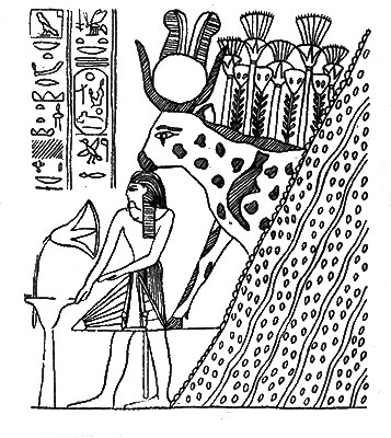 Фараон под защитой небесной коровы