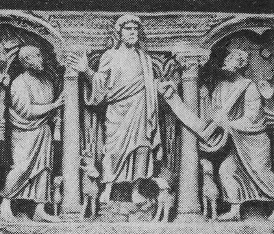 Иисус Христос - изображение на христианском саркофаге IV в. (из г. Арля, Франция)