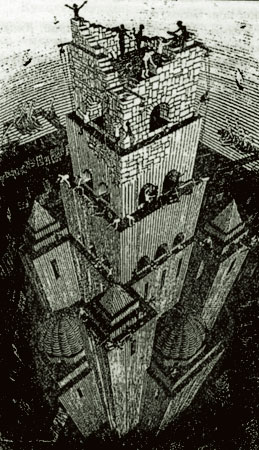 Эшер М. Вавилонская башня. 1928 год