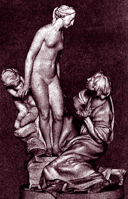 Пигмалион и Галатея. Скульптурная группа Э. М. Фалъконе. 1763. Париж, Лувр