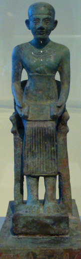 Бронзовая статуэтка Имхотепа (30 дин.). Бруклинский музей