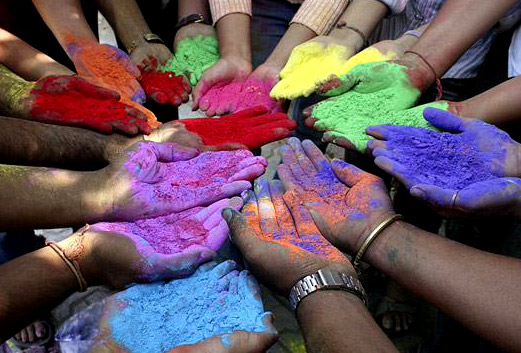 Гулал (цветной порошок). Индийский праздник Холи
