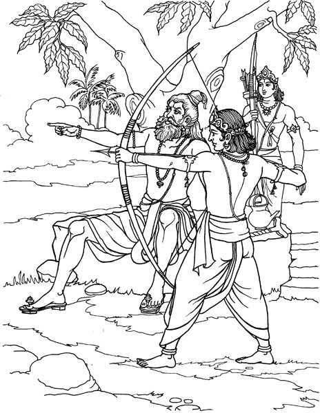 Вишвамитра учит Раму. Источник - all-history.org/62.html