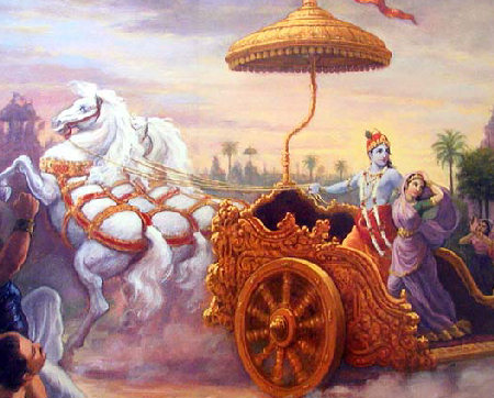 Кришна похищает Рукмини. Источник - prabhupada.org/rama/?p=1881