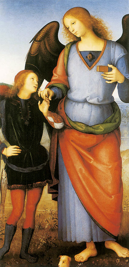    . .  . 1496-1500.  - http://fineartamerica.com/featured/archangel-raphael-with-tobias-pietro-perugino.html