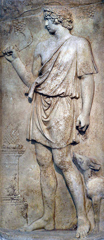 Антиной в виде бога Сильвана. Худ. Antoninianus of Aphrodisias. Источник - antinoos.info/bild/antin977.jpg